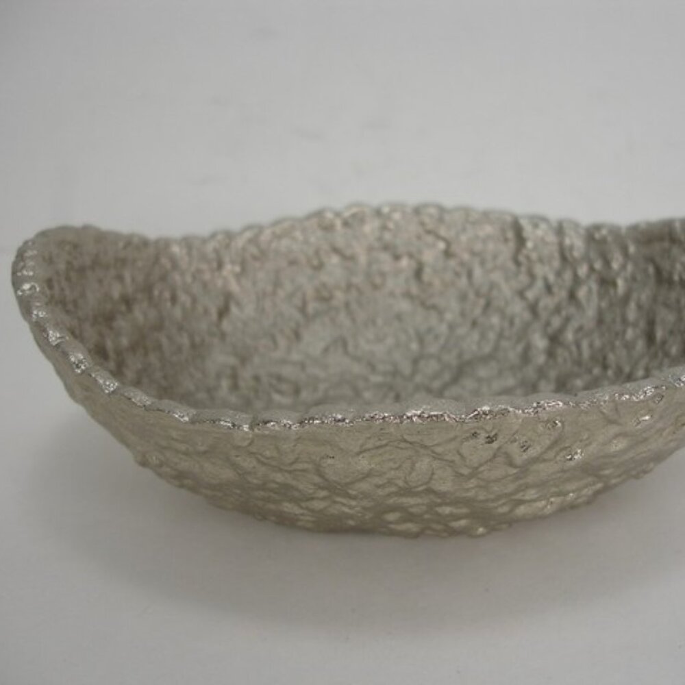 Nate Berkus Aluminum Pebble Moray Silver Decorative Bowl